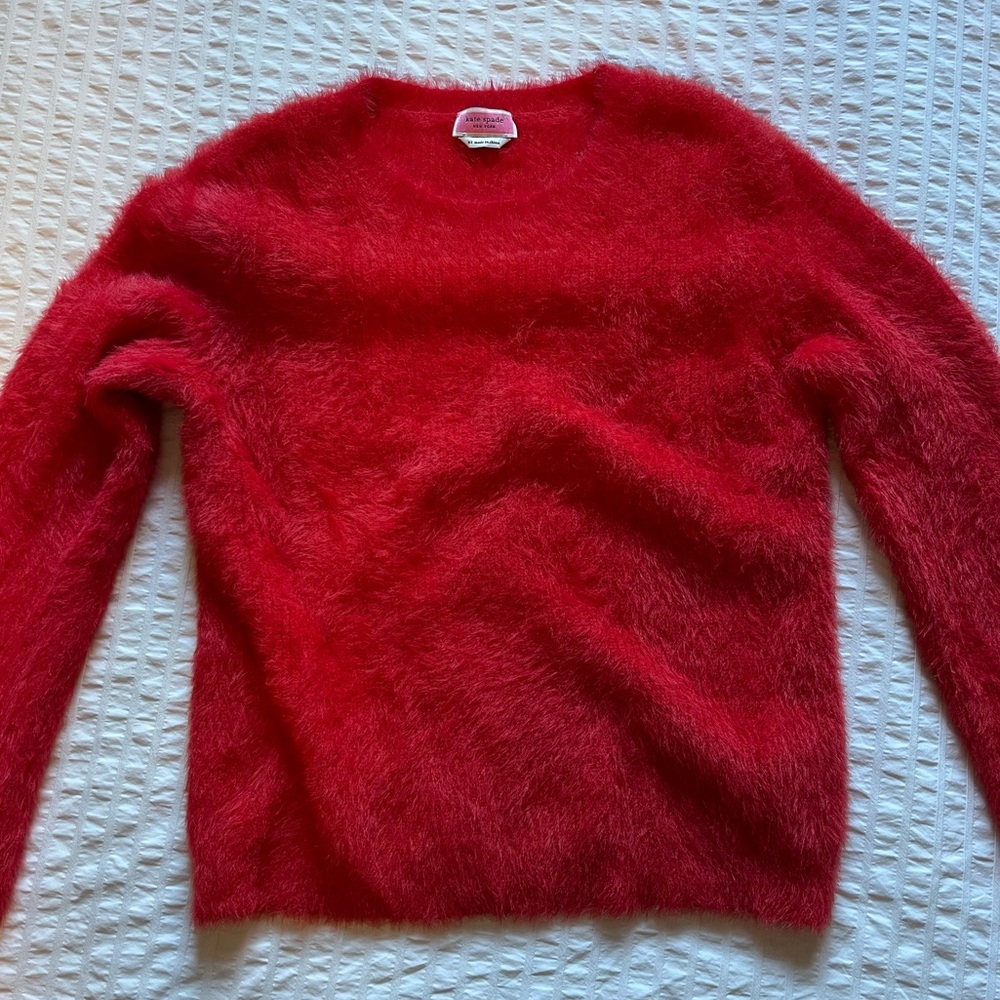 kate spade Vibrant Red Fuzzy Sweater